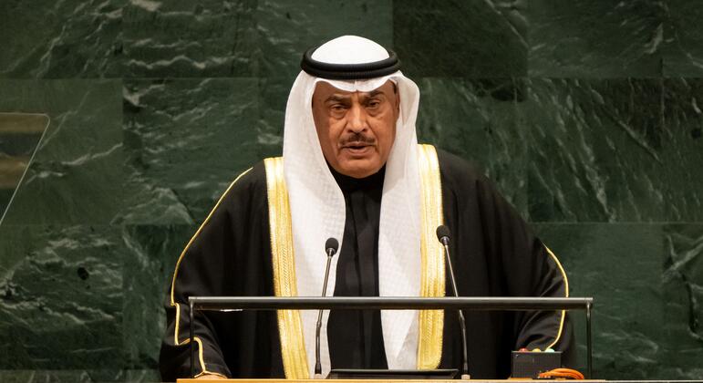 ولي عهد الكويت الشيخ صباح الخالد الحمد المبارك الصباح يلقي كلمة أمام المناقشة العامة للدورة الحادية والثمانين للجمعية العامة الأمم المتحدة .